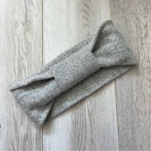 Portolano Knit Headband cashmere wool silk womens Gray (one size) luxury minimal